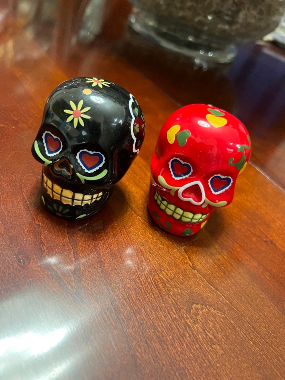 Haunted holiday day of dead salt and pepper